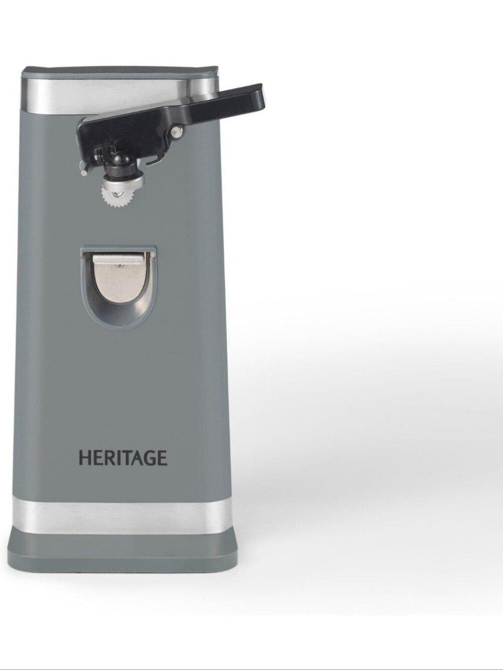 NIB Heritage XL Electric Can Opener in Gray and Silver